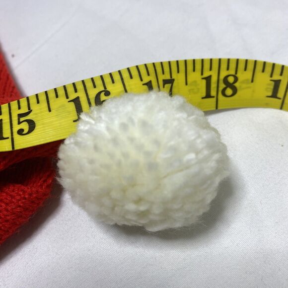 2 VTG NOS Santa Christmas Cap Hat Stocking Red Knit Snowflakes Pom Pom Sweater - Picture 4 of 9